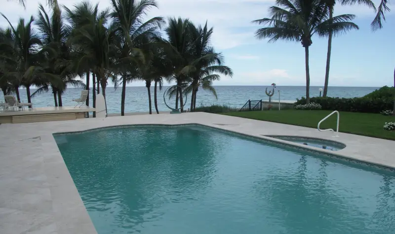Pool with an open view of the ocean